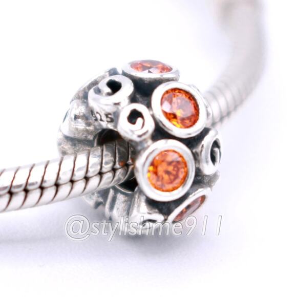Authentic PANDORA  Retired Orange Primrose Path Charm - 790330OCZ - Picture 1 of 9